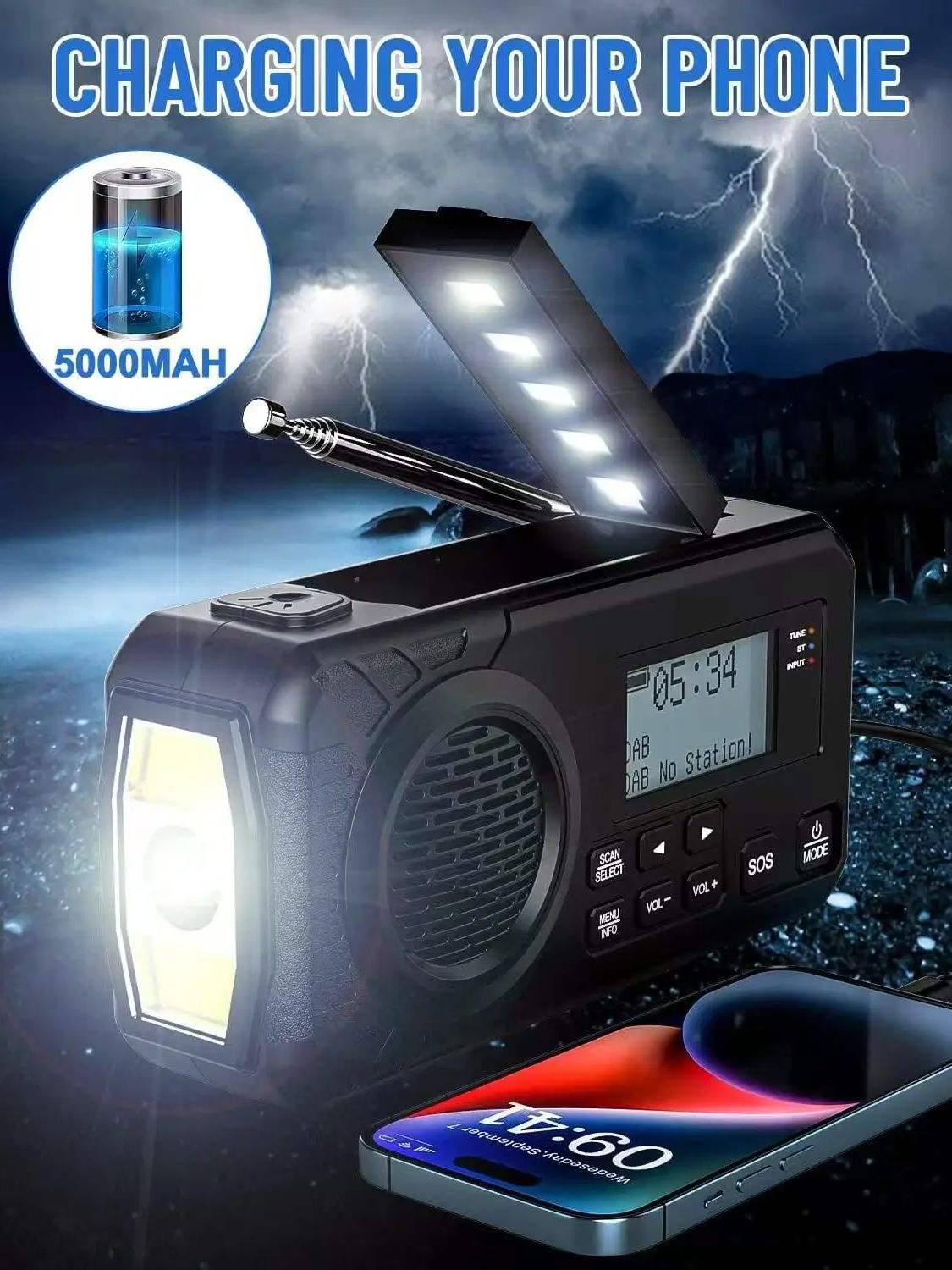 DAB/DAB+/FM Digital Radio with - Emergency Radio Solar review and price