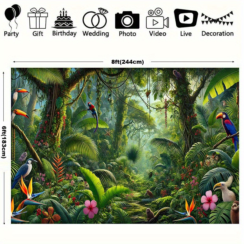 1pc Jungle Adventure Backgroun - Outdoor Adventure Background review and price